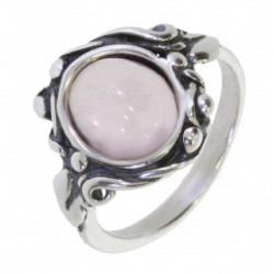 Ring 34-03 Sterling Silver Rose Quartz
