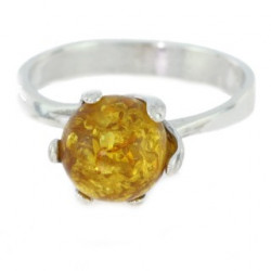 Ring 34-05 Sterling Silver Amber