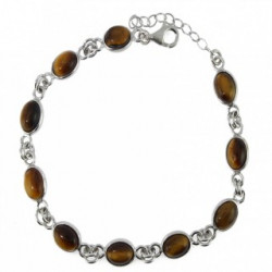 bracelet oeil de tigre argent B-78-01