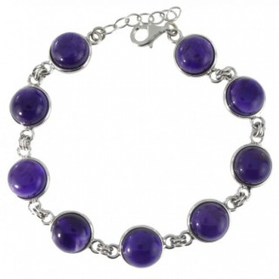 Sterling Silver Amethyst Bracelet 