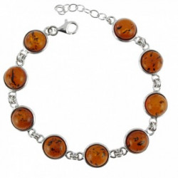 bracelet ambre argent B-102-01