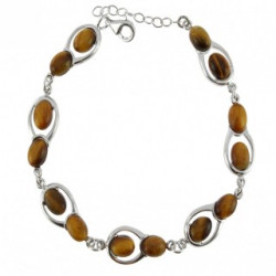 bracelet oeil de tigre argent B-86-01