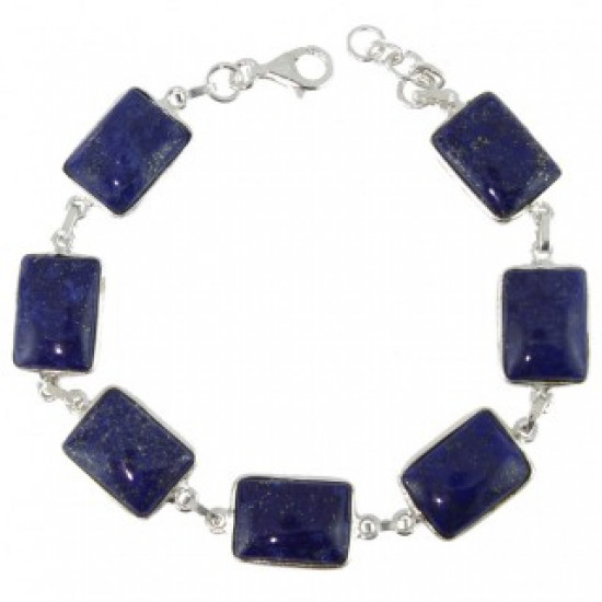 Sterling Silver Lapis Lazuli Bracelet BR-98-92