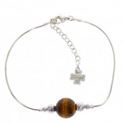 bracelet oeil de tigre argent B-30-01