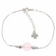 Sterling Silver Rose Quartz Bracelet B-30-01