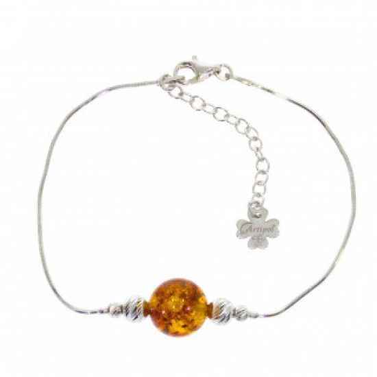 Sterling Silver Amber Bracelet B-30-01