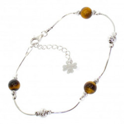 bracelet oeil de tigre argent B-28-01