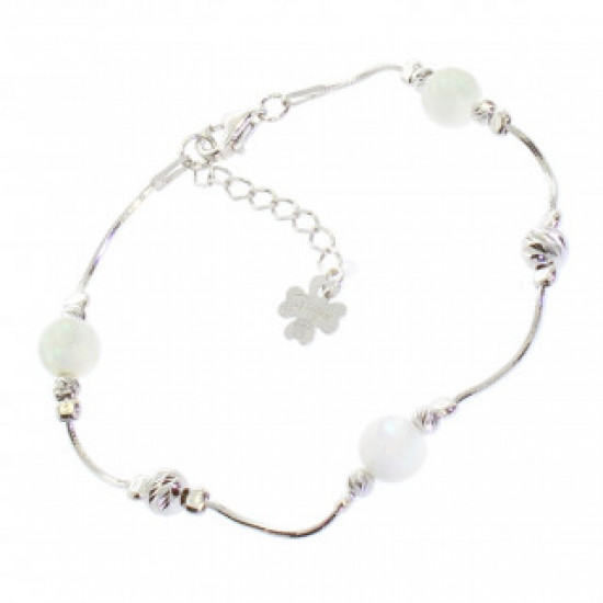 Sterling Silver Moonstone Bracelet B-28-01