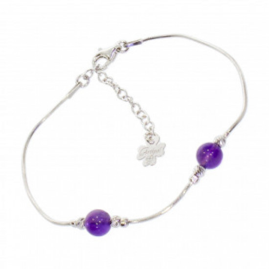 Sterling Silver Amethyst Bracelet B-24-01 