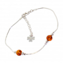 bracelet ambre argent B-24-01