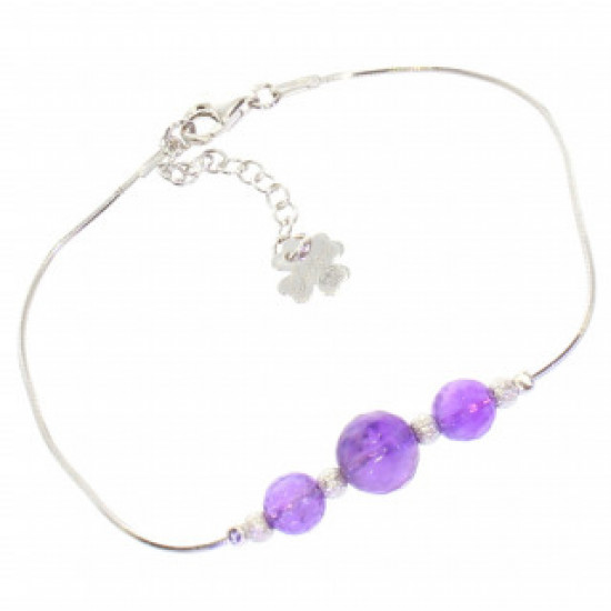 Sterling Silver Amethyst Bracelet B-26-01 