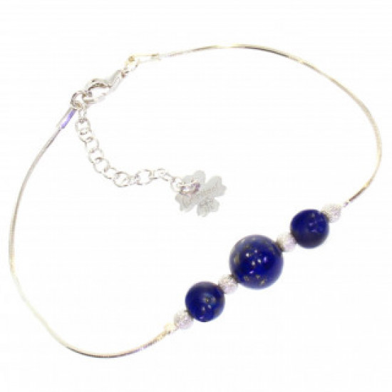 Sterling Silver Lapis Lazuli Bracelet B-26-01 