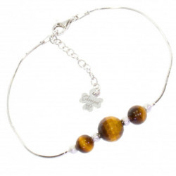 bracelet oeil de tigre argent B-26-01