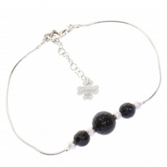 Sterling Silver Black Onyx Bracelet B-26-01