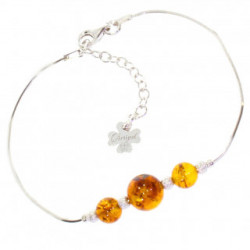 bracelet ambre argent B-26-01 