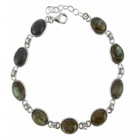 Sterling Silver Labradorite Bracelet B-94-02