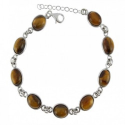 bracelet oeil de tigre argent B-94-02