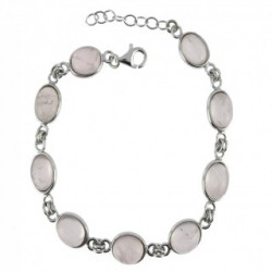 bracelet quartz rose argent B-94-02