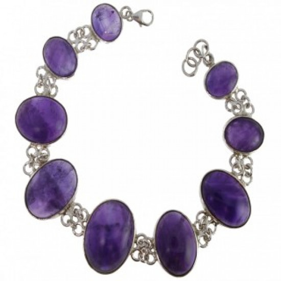 Sterling Silver Amethyst Bracelet Sterling Silver Amethyst Bracelet