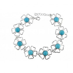 bracelet turquoise argent B-174-01