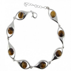 bracelet oeil de tigre argent B-94-01