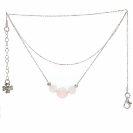 Sterling Silver Rose Quartz Necklace