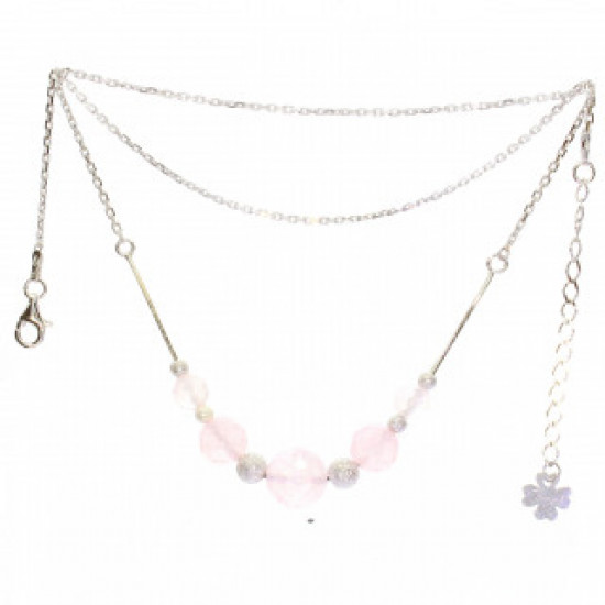 Sterling Silver Rose Quartz Necklace