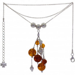 collier ambre argent C-78-01