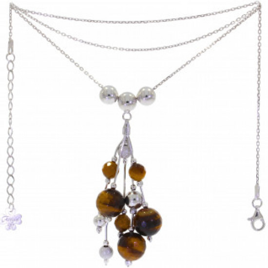 Sterling Silver Tiger's Eye Necklace