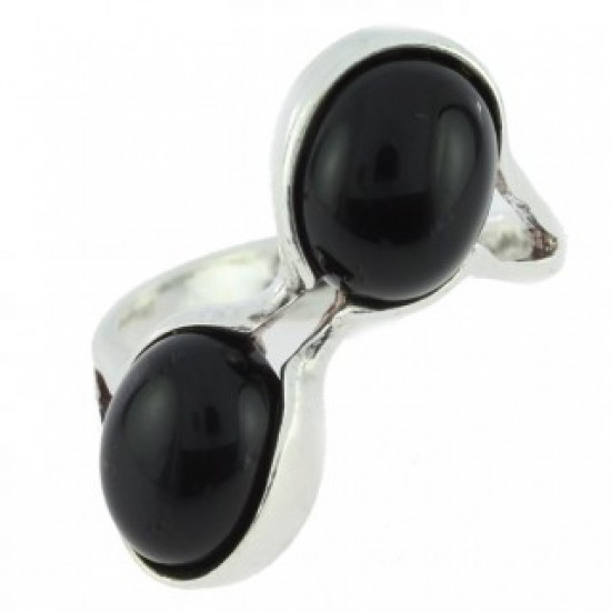 Ring 34-07 Sterling Silver Black Onyx