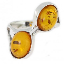 Ring 34-07 Sterling Silver Amber