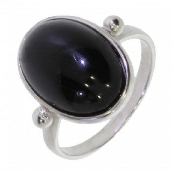 Ring 34-09 Sterling Silver Black Onyx