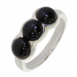 Ring 34-12 Sterling Silver Black Onyx