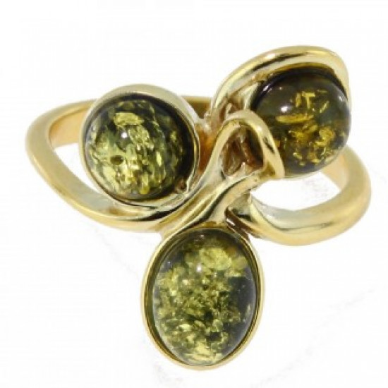 Ring 34-18 Vermeil Amber