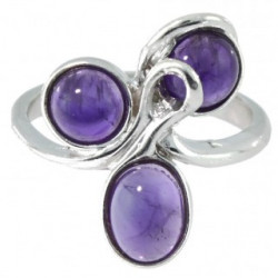 Ring 34-18 Sterling Silver Amethyst