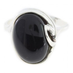 Ring 34-19 Sterling Silver Black Onyx
