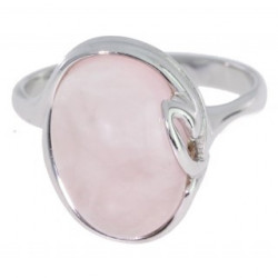 Ring 34-19 Sterling Silver Rose Quartz
