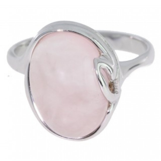 Ring 34-19 Sterling Silver Rose Quartz