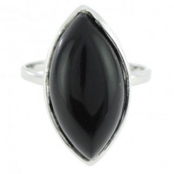Ring 34-22 Sterling Silver Black Onyx