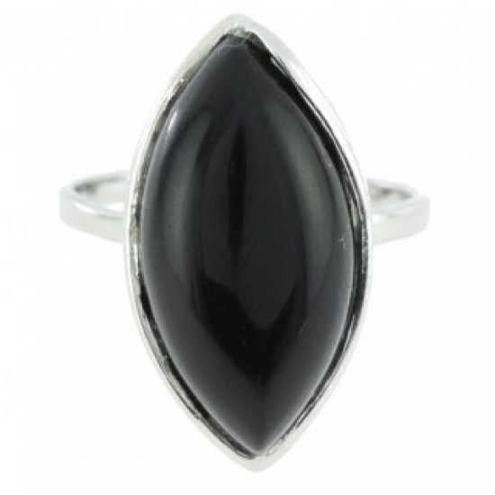 Ring 34-22 Sterling Silver Black Onyx