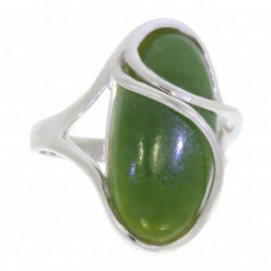 Ring 34-23 Sterling Silver Jade