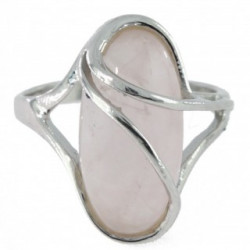 Ring 34-23 Sterling Silver Rose Quartz