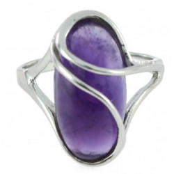 Ring 34-22 Sterling Silver Amethyst