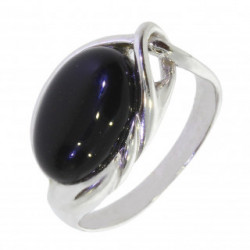 Ring 34-24 Sterling Silver Black Onyx