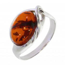 Ring 34-24 Sterling Silver Amber