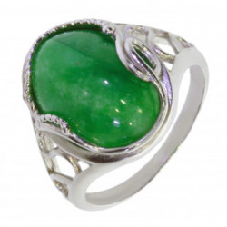 Ring 34-27 Sterling Silver Jade