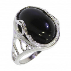 Ring 34-27 Sterling Silver Black Onyx