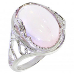 Ring 34-27 Sterling Silver Rose Quartz