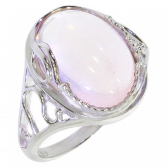 Ring 34-27 Sterling Silver Rose Quartz