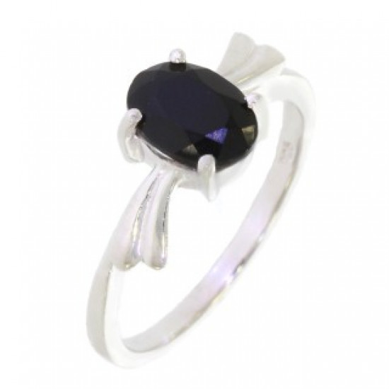 Ring 34-30 Sterling Silver Black Onyx